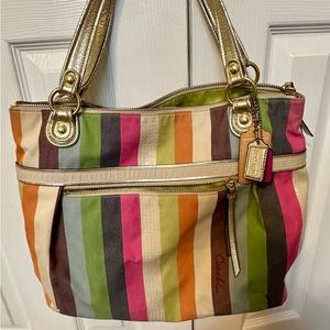 Coach multi-colored purse - perfect for summer!